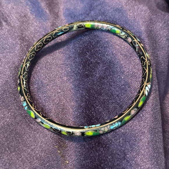 Vintage cloisonné Enamel Bangle - Picture 1 of 7